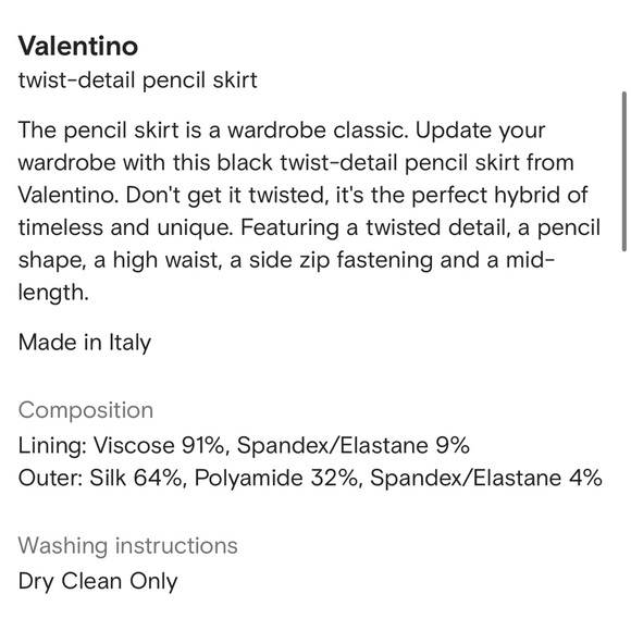 SALE✨VALENTINO twist-detail Pencil skirt - Picture 4 of 8